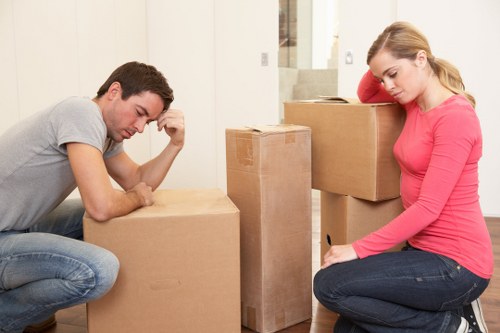 Professional moving van loading for an Ealing property move