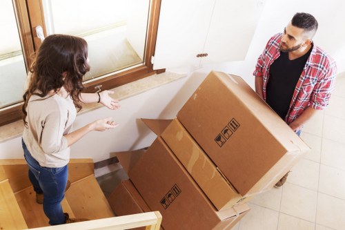 Household items packed for a move from a busy Ealing Broadway area property