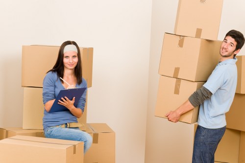 Planning and organising a local house move in Ealing with boxes and furniture