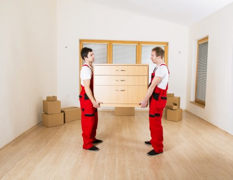Loading items into a van during an Ealing move